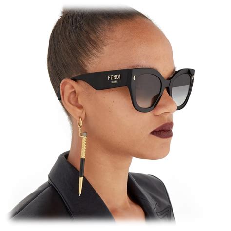 fendi black cat eye sunglasses|eyewear fendi glasses frames.